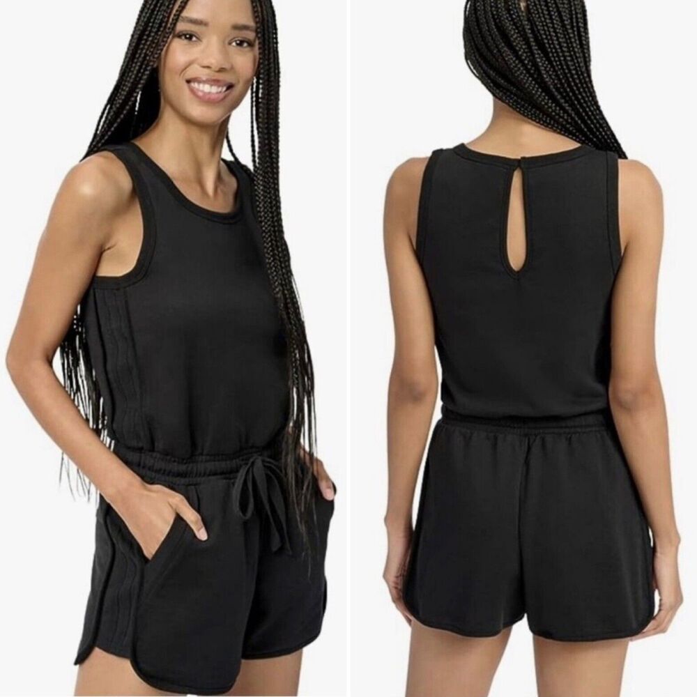 Splendid Collection Sleeveless Cotton Romper Black S